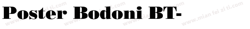 Poster Bodoni BT字体转换